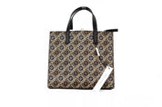Marc Jacobs Mini Grind Signet Printed Leather Crossbody Tote Handbag Purse