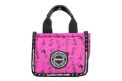 Marc Jacobs X Peanuts Mini Fuchsia Fedora Puffy Nylon Tote Convertible Handbag