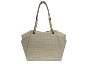 Michael Kors Jet Set Travel Large Logo Tote Vanilla