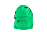 Versace Large Bright Green Nylon Fabric Medusa Shoulder Backpack Bookbag