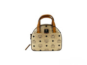 MCM Half Moon Mini Round Top Tote Crossbody Bag