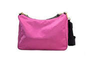 Versace Small Dahlia Nylon Fabric Medusa Pendant Crossbody Shoulder Purse Bag