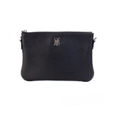Burberry Peyton Monogram Black Leather Pouch Crossbody Bag Purse