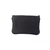 Burberry Peyton Monogram Black Leather Pouch Crossbody Bag Purse