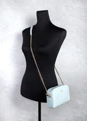 Kate Spade Carey Mini Wild Sage Quilted Smooth Leather Camera Crossbody Bag