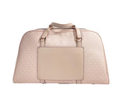 Michael Kors Travel Extra Large Powder Blush PVC Top Zip Weekender Luggage Bag