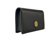 Versace Mini Chain Black Crossbody Wallet Bag