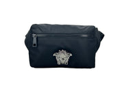 Versace Medusa Black Nylon Belt Bag Waist Fanny Pack Purse