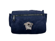 Versace Medusa Navy Nylon Belt Bag Waist Fanny Pack Purse