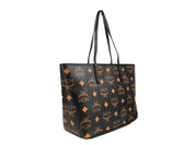 MCM Aren Black Leather Shoulder Tote Bag
