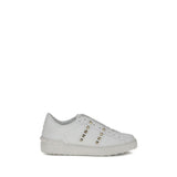 White Calf Leather Bos Taurus Sneakers