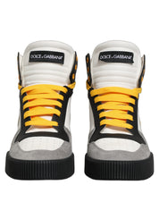 Dolce & Gabbana Multicolor Leather High Top Sneakers Shoes Dolce & Gabbana