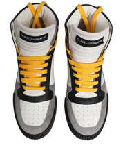 Dolce & Gabbana Multicolor Leather High Top Sneakers Shoes Dolce & Gabbana