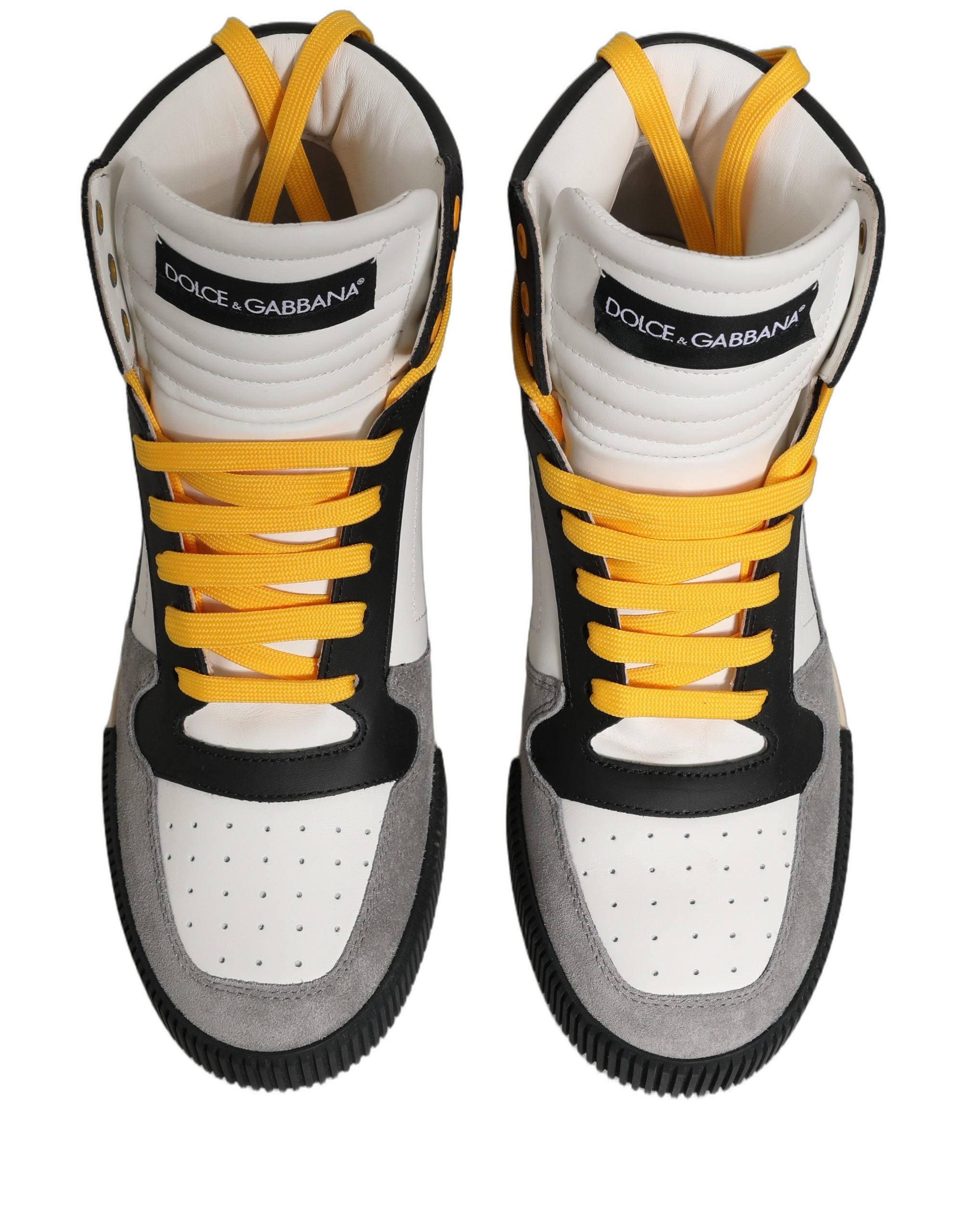 Dolce & Gabbana Multicolor Leather High Top Sneakers Shoes Dolce & Gabbana