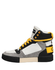 Dolce & Gabbana Multicolor Leather High Top Sneakers Shoes Dolce & Gabbana