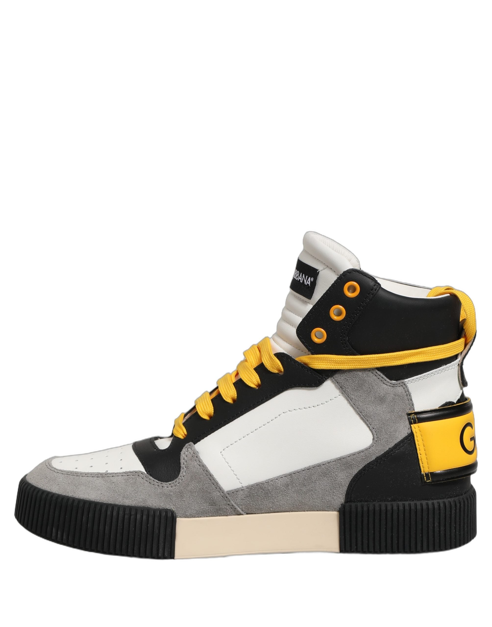 Dolce & Gabbana Multicolor Leather High Top Sneakers Shoes Dolce & Gabbana