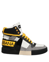 Dolce & Gabbana Multicolor Leather High Top Sneakers Shoes