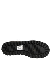 Black Quilted Effect Mid Calf Boots Shoes