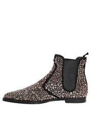 Silver Embellished Chelsea Ankle Boots Shoes