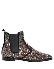 Silver Embellished Chelsea Ankle Boots Shoes