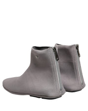 Gray Stretch Mesh Men Ankle Boots Shoes