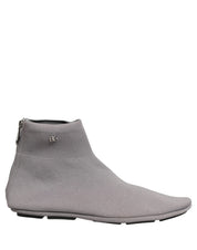 Gray Stretch Mesh Men Ankle Boots Shoes