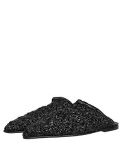 Dolce & Gabbana Black Mules Slides Slippers Men Flats Shoes Dolce & Gabbana