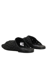 Black Mules Slides Slippers Men Flats Shoes