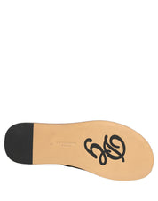 Brown Leather Slides Sandals Flats Men Shoes