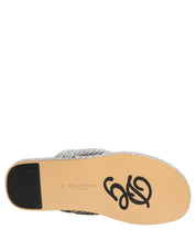 Silver Rope Slides Sandals Flip Flops Shoes