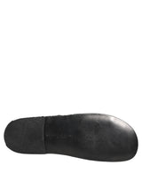 Black Fabric Woven Slides Sandals Flats Shoes