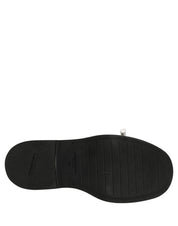 Brown Leather Slip On Flat Sandals Men Shoes