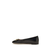 Black Calf Leather Bos Taurus Ballet Flats