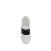 Valentino Garavani White Calf Leather Bos Taurus Low Top Sneakers