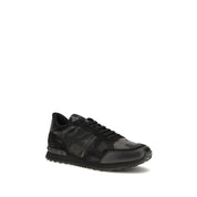 Valentino Garavani Black Polyester Athletic Sneakers