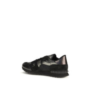 Black Polyamide Athletic Sneakers