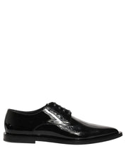 Dolce & Gabbana Black Leather Men Derby Dress Formal Shoes Dolce & Gabbana