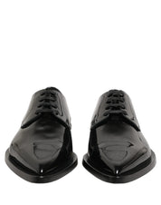 Dolce & Gabbana Black Leather Men Derby Dress Formal Shoes Dolce & Gabbana