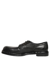 Black Leather Lace Up Derby Dress Men Shoes