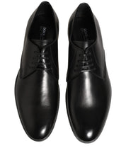 Dress Black Leather Lace Up Derby Men Shoes