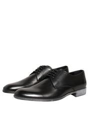 Dress Black Leather Lace Up Derby Men Shoes