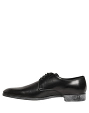 Dress Black Leather Lace Up Derby Men Shoes