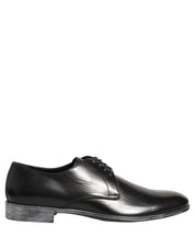 Dress Black Leather Lace Up Derby Men Shoes