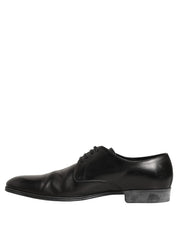 Dress Black Leather Lace Up Derby Shoes