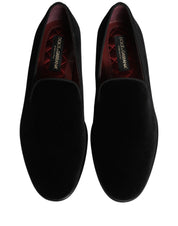 Black Velvet Loafers Formal Men Dress Shoes