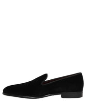 Black Velvet Loafers Formal Men Dress Shoes