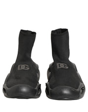Black Slip On Wave Socks Men Sneakers Shoes