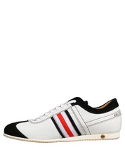Dolce & Gabbana Black White Leather Suede Low Top Sneakers Shoes Dolce & Gabbana