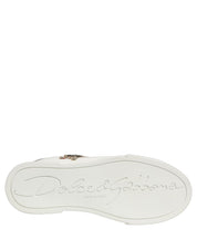 White Patch Calfskin Nappa Portofino Sneakers Shoes