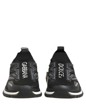 Dolce & Gabbana Black White Sorrento Slip-On Logo Sneakers Shoes Dolce & Gabbana